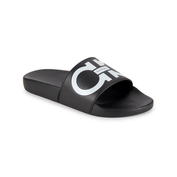 Salvatore Ferragamo Monochrome Logo Slides - Picture 4 of 8